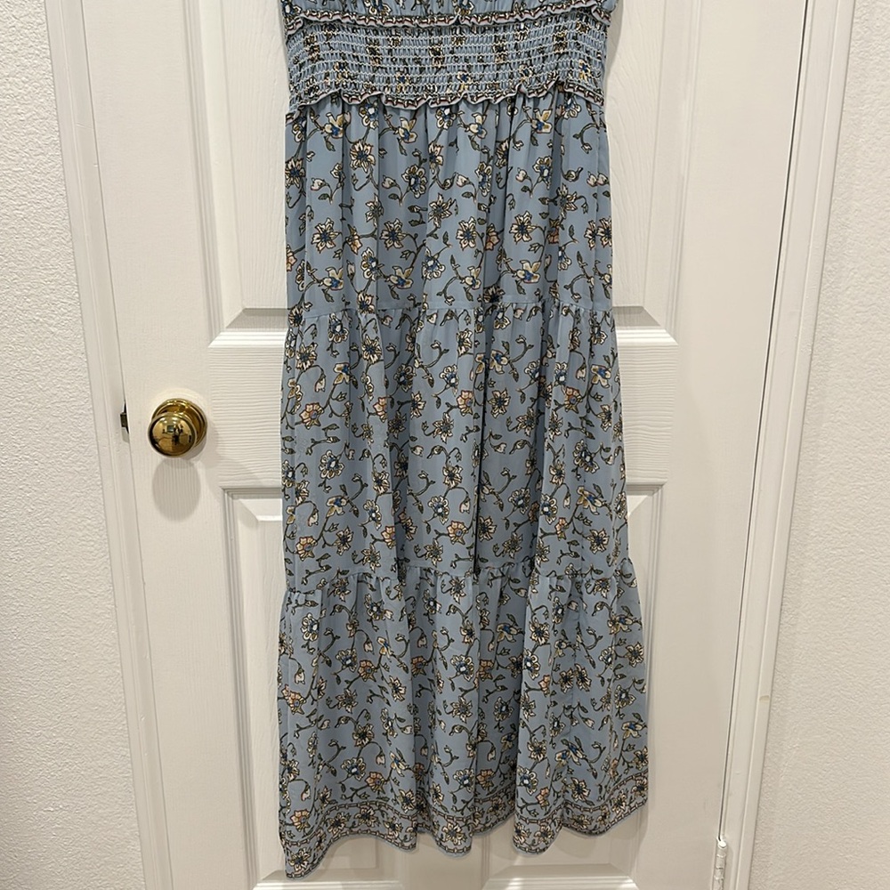 Max Studio Sleeveless Maxi Front Drape Floral Dress - Picture 7 of 11